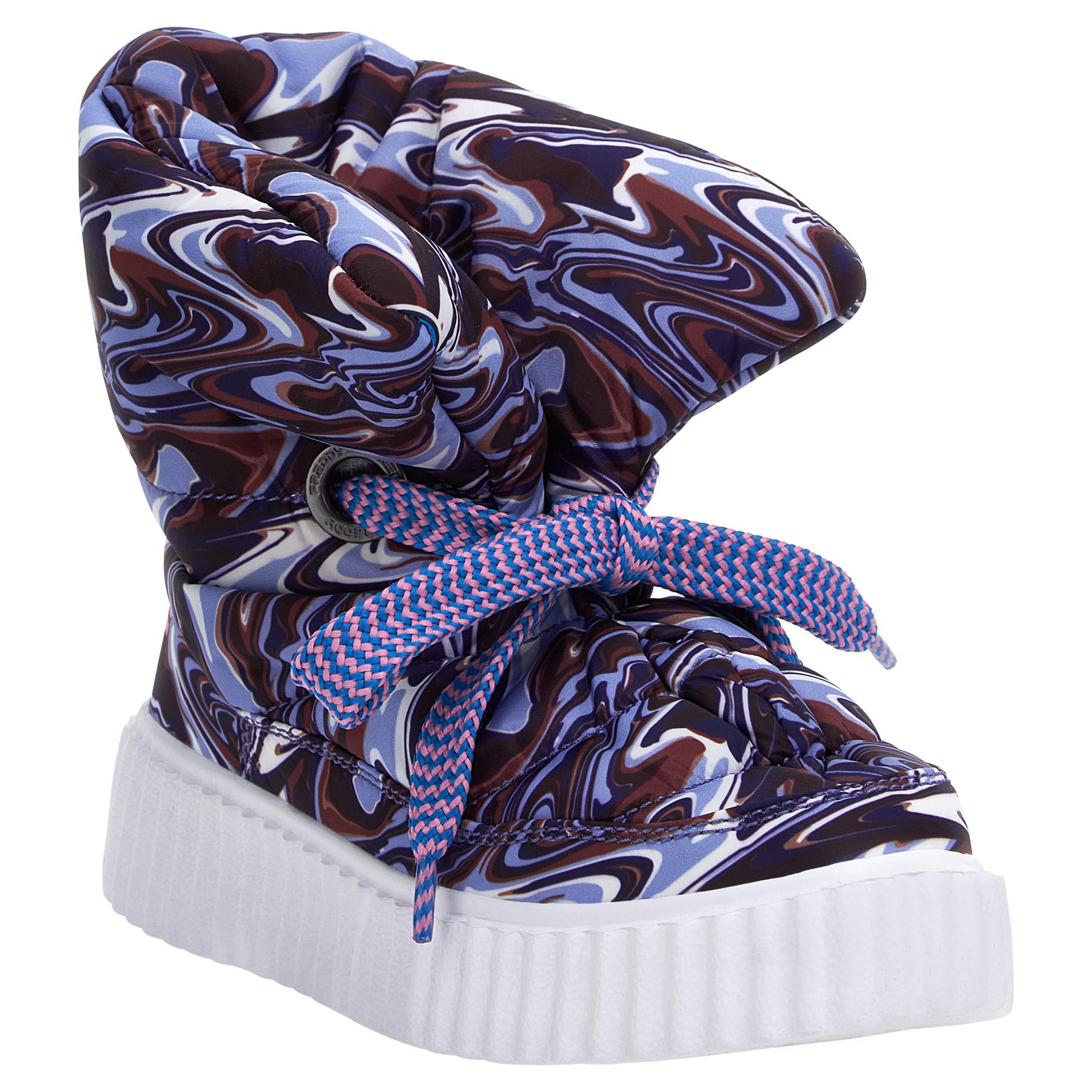 8058278584960 - Bunt gemusterte Stiefeletten mit Futter aus Fleece für Damen Freddy