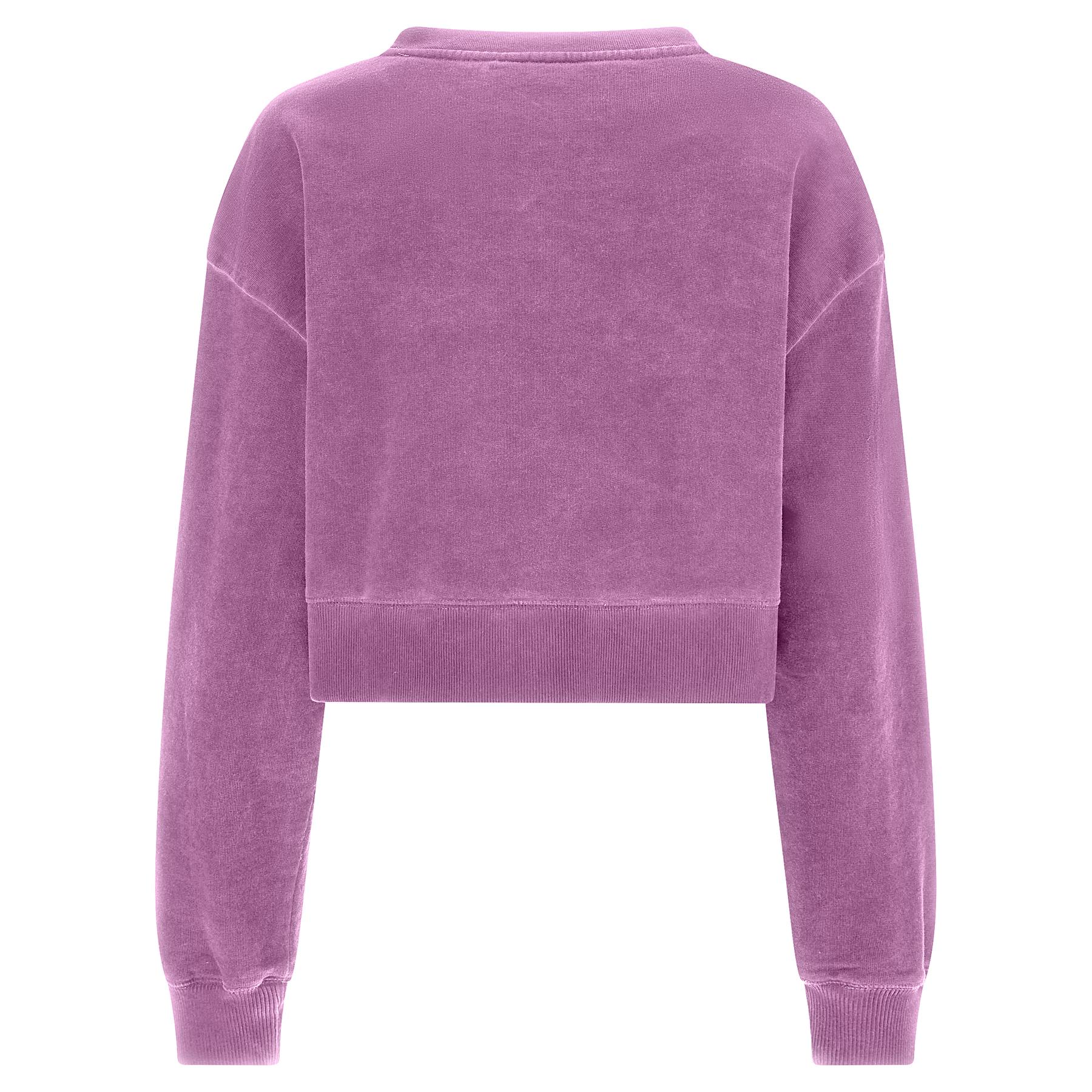 8058278696793 - Kurzes Sweatshirt mit Kaltfärbung und rissigem Logo für Damen Freddy