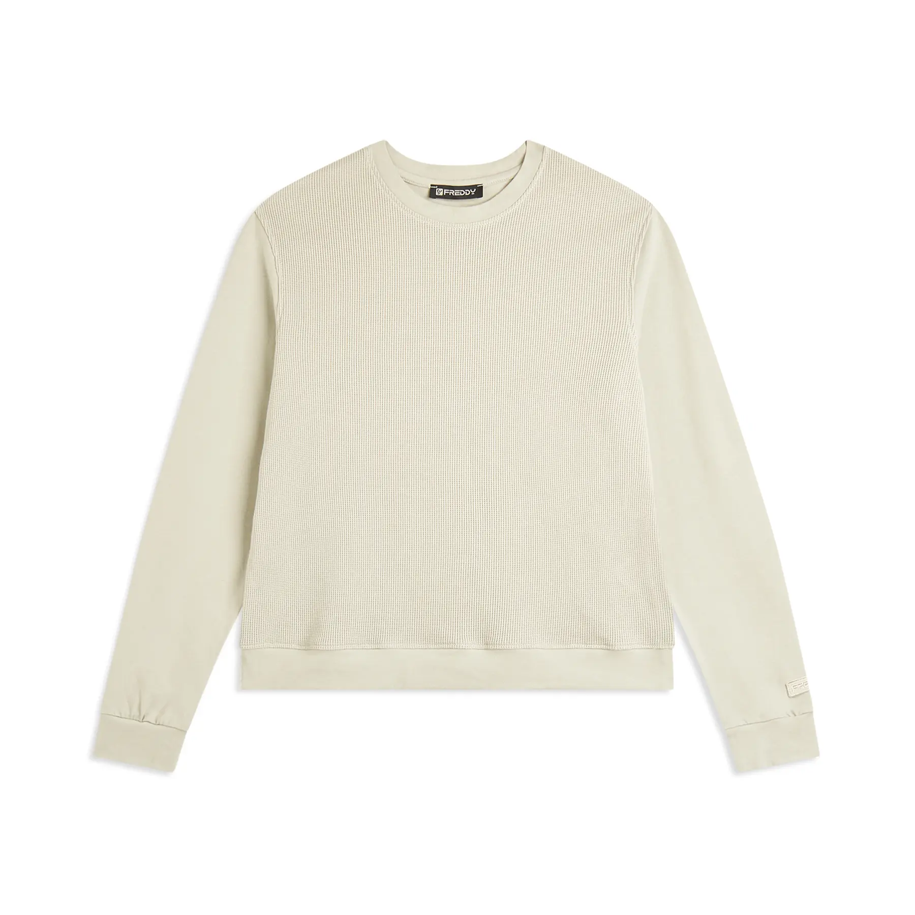 8034170082476 - Damen Rundhals Sweatshirt aus Wabenstoff Freddy