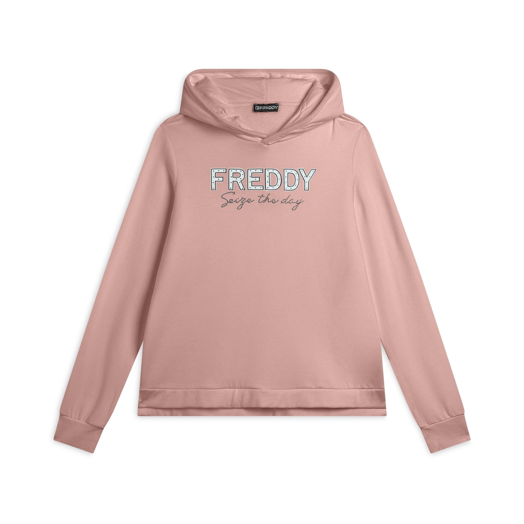 8034170004041 - Kapuzensweatshirt mit Logo und Glitzeraufschrift für Frauen Freddy