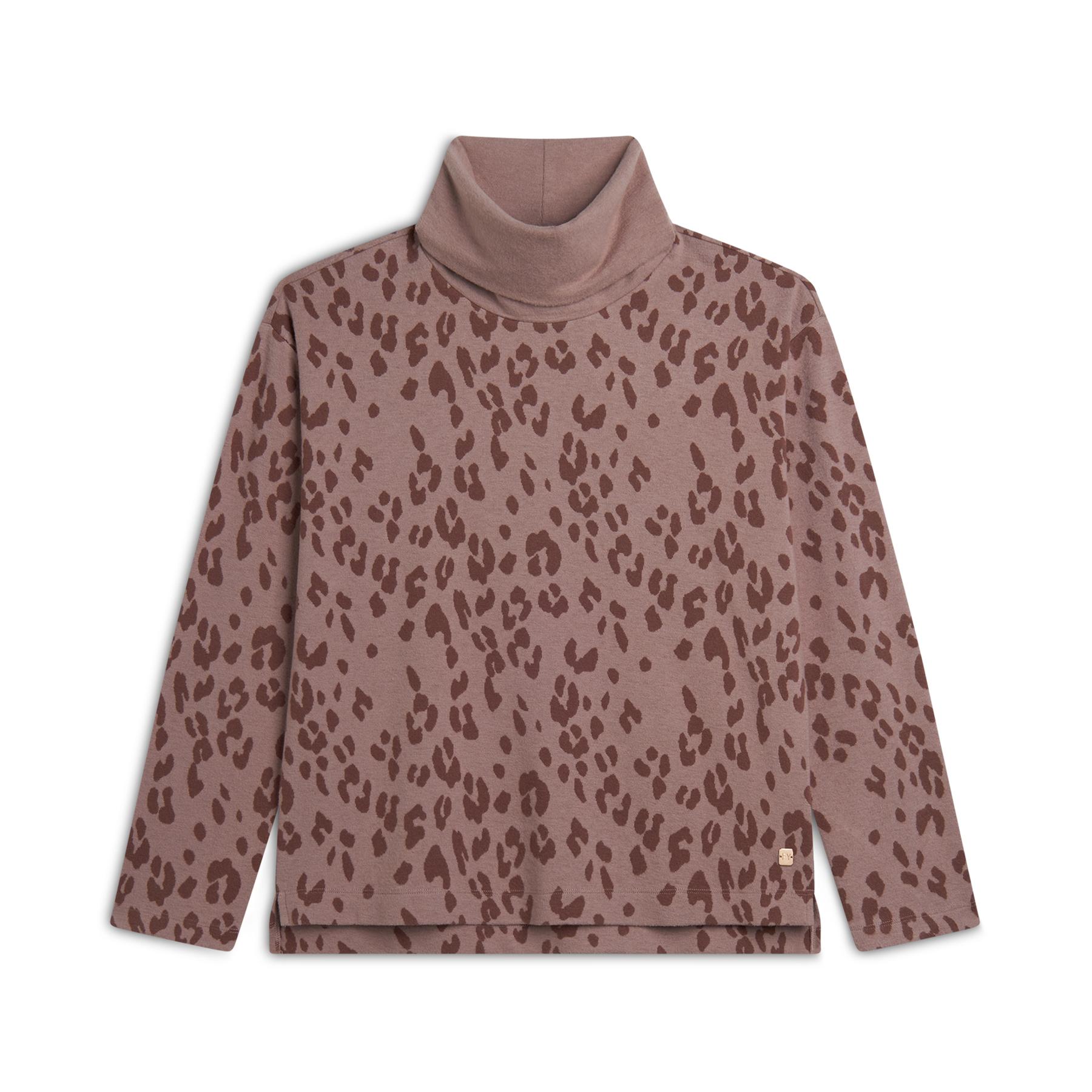 Maglione effetto lavorato a maglia e motivo animale donna