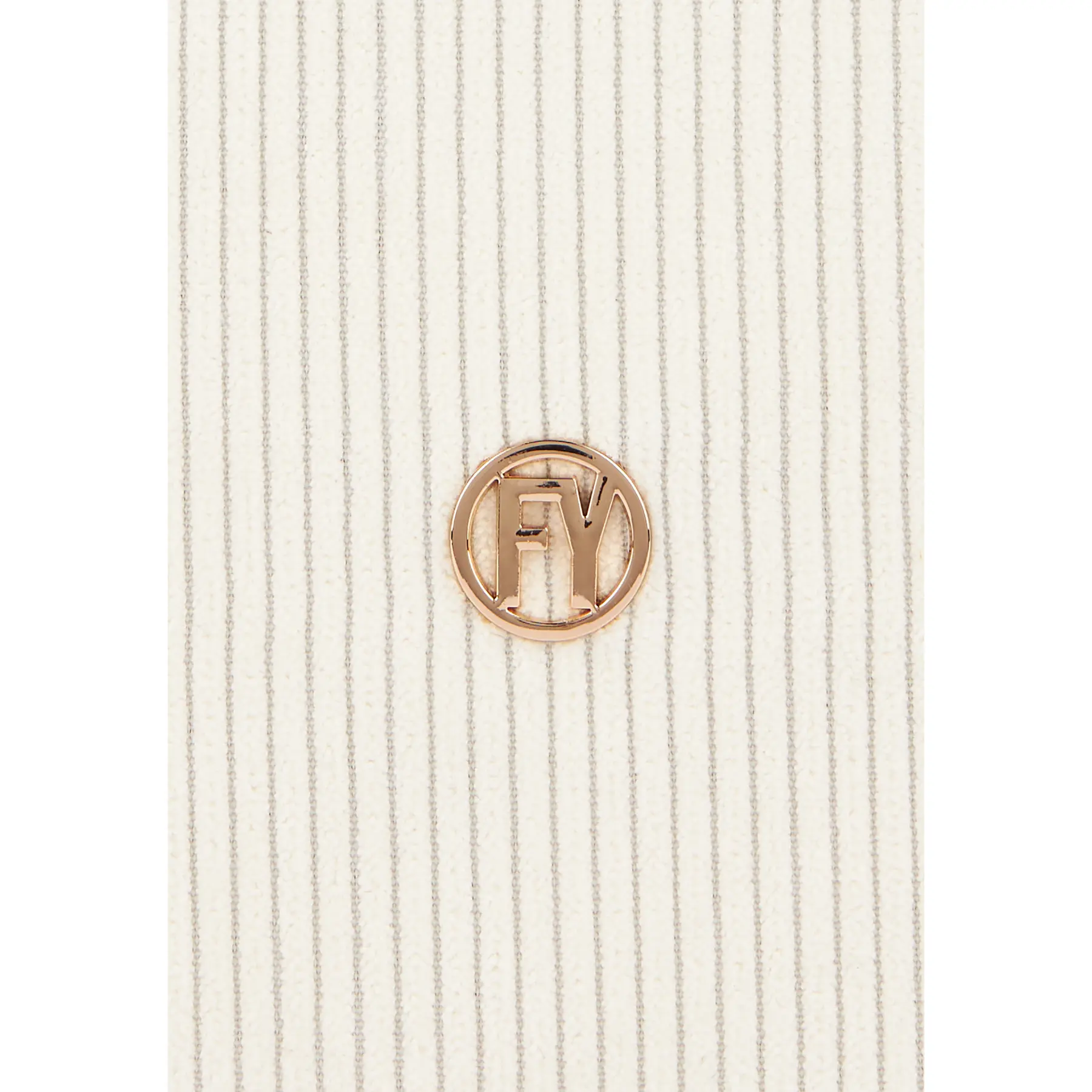 8034170762538 - Gestreifte Samt-Clutch mit Logo für Damen FY