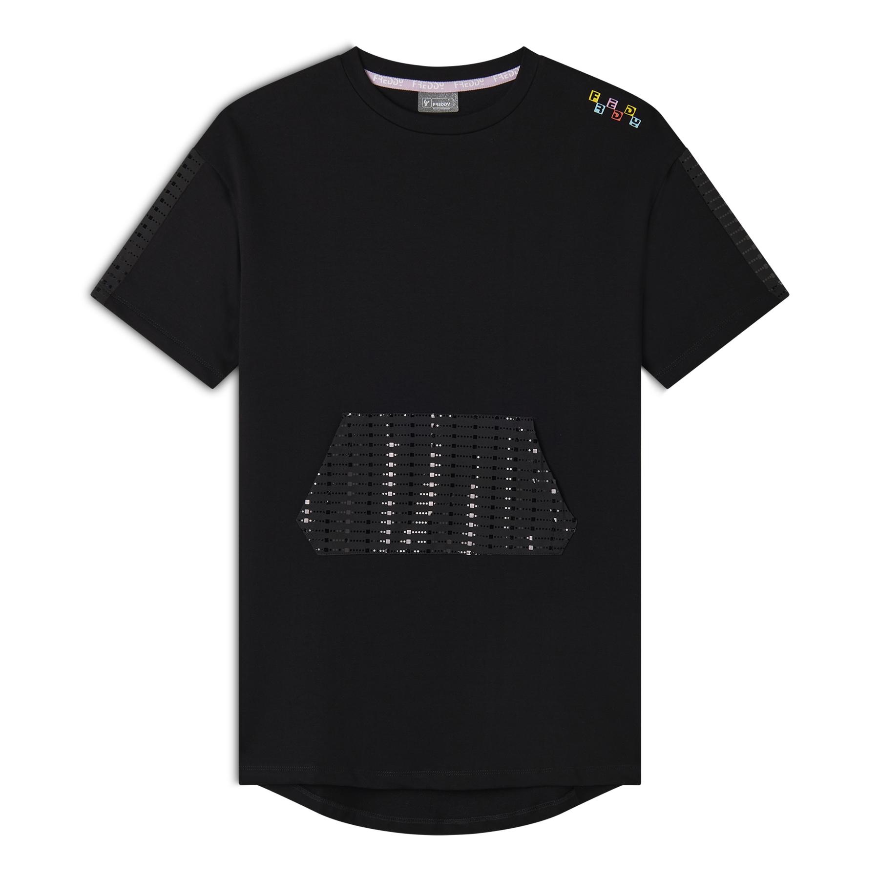 8052697330054 - T-Shirt Kleid mit Pailletten Tasche Mädchen Freddy