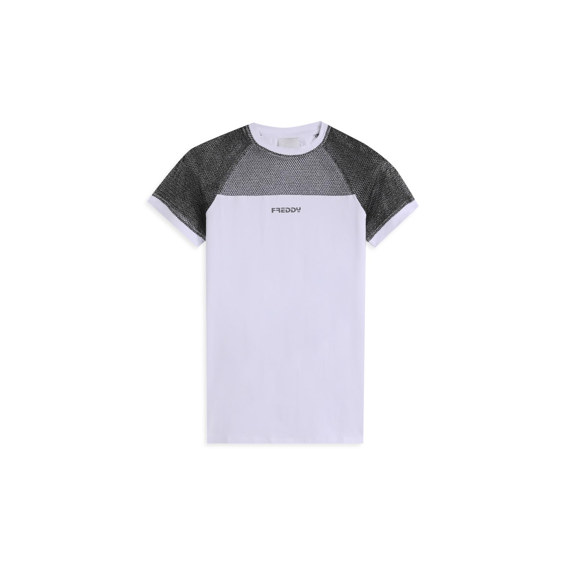 8052697880177 - Langarm-T-Shirt-Kleid aus Lurex-Mesh für Mädchen Freddy