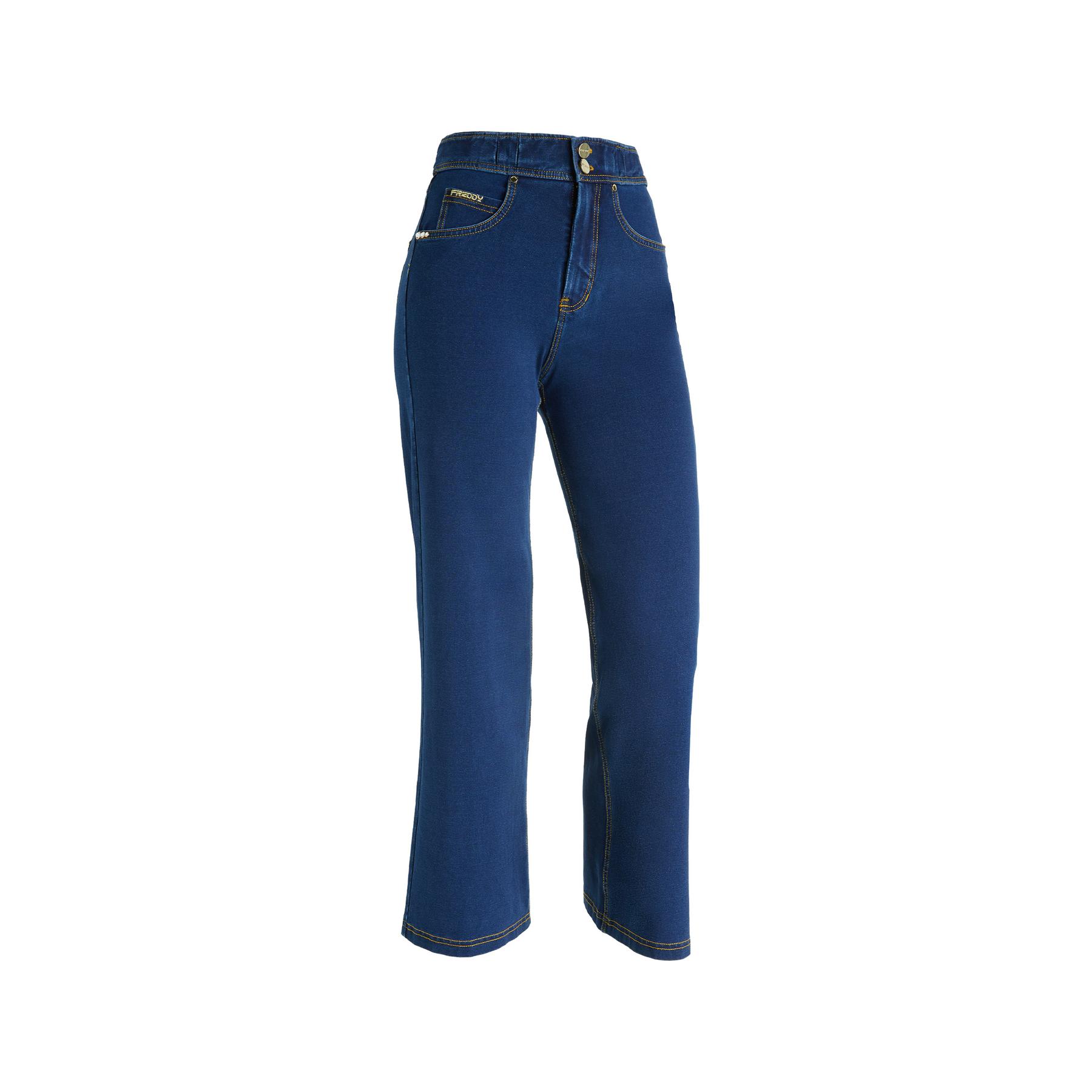 Pantaloni a vita alta in jersey di denim donna  N.O.W.®