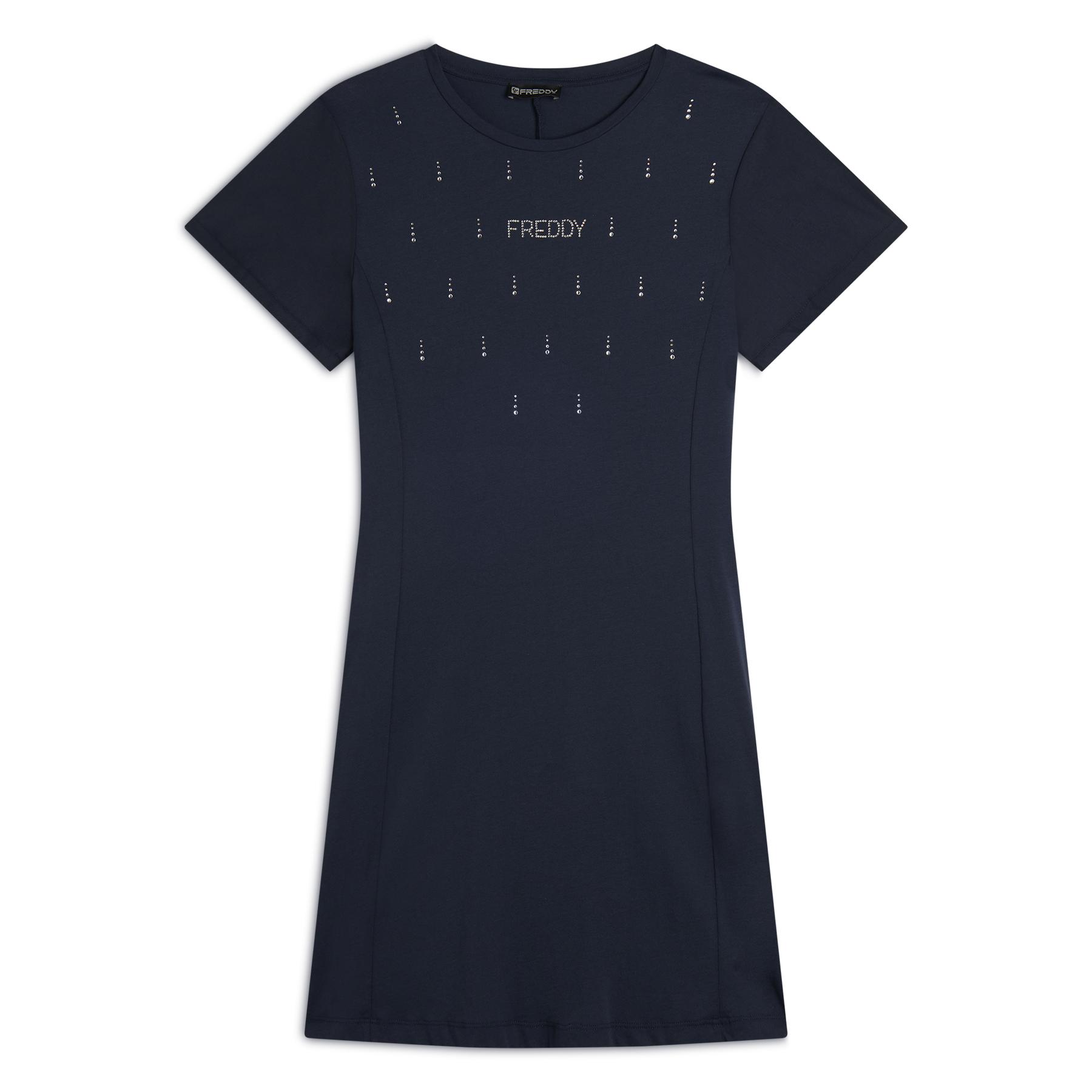 8034170068760 - Damen T-Shirt Kleid mit glitzerndem Modaljersey Freddy