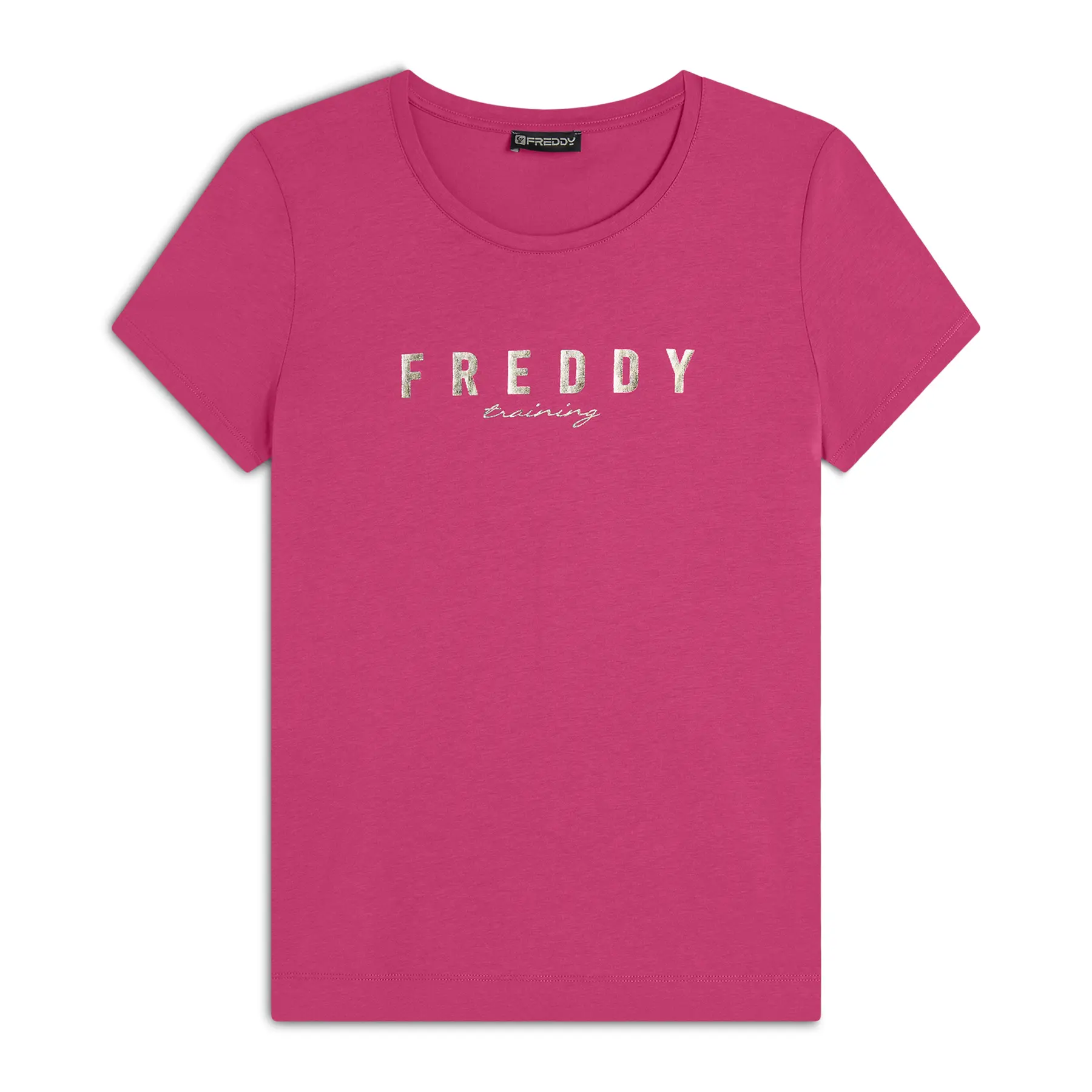 8034170212378 - T-Shirt mit goldenem Logo vorne für Frauen Freddy