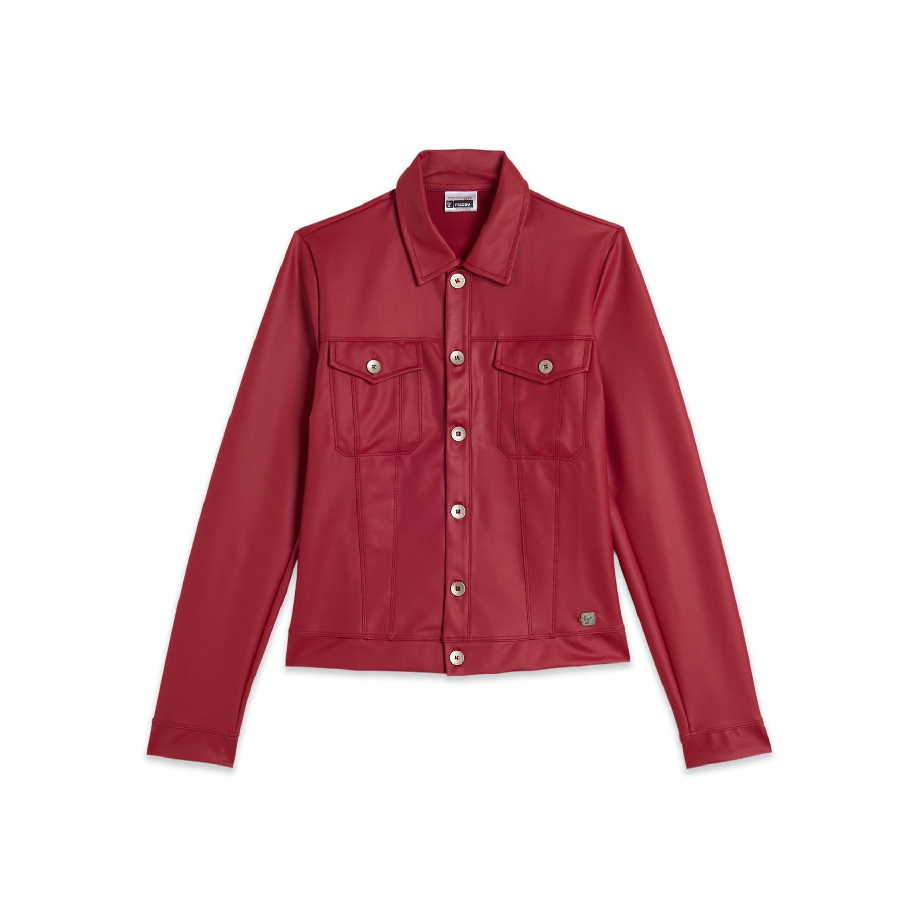 Giacca in pelle stile camionista donna