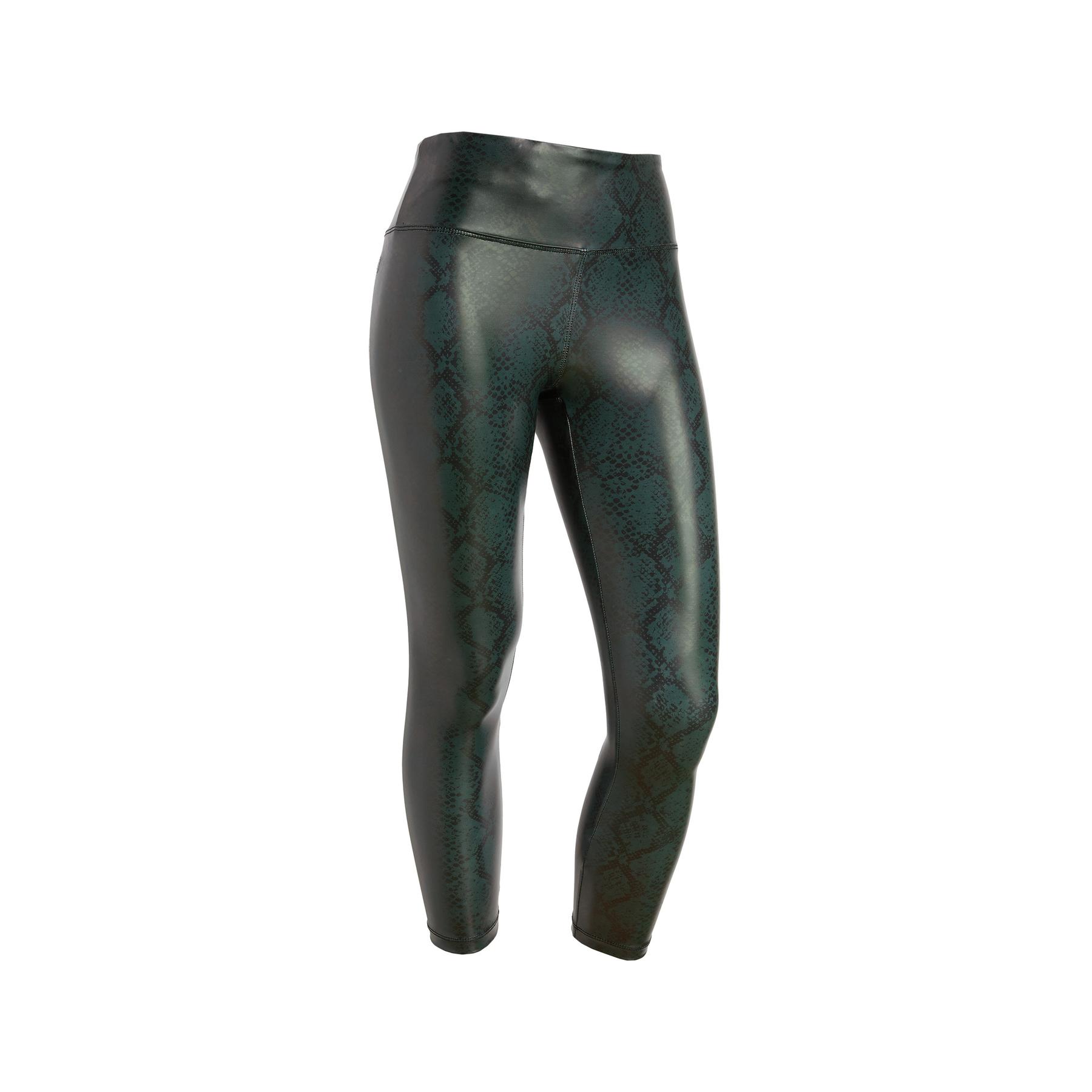 Legging 7/8 vita alta effetto serpente donna