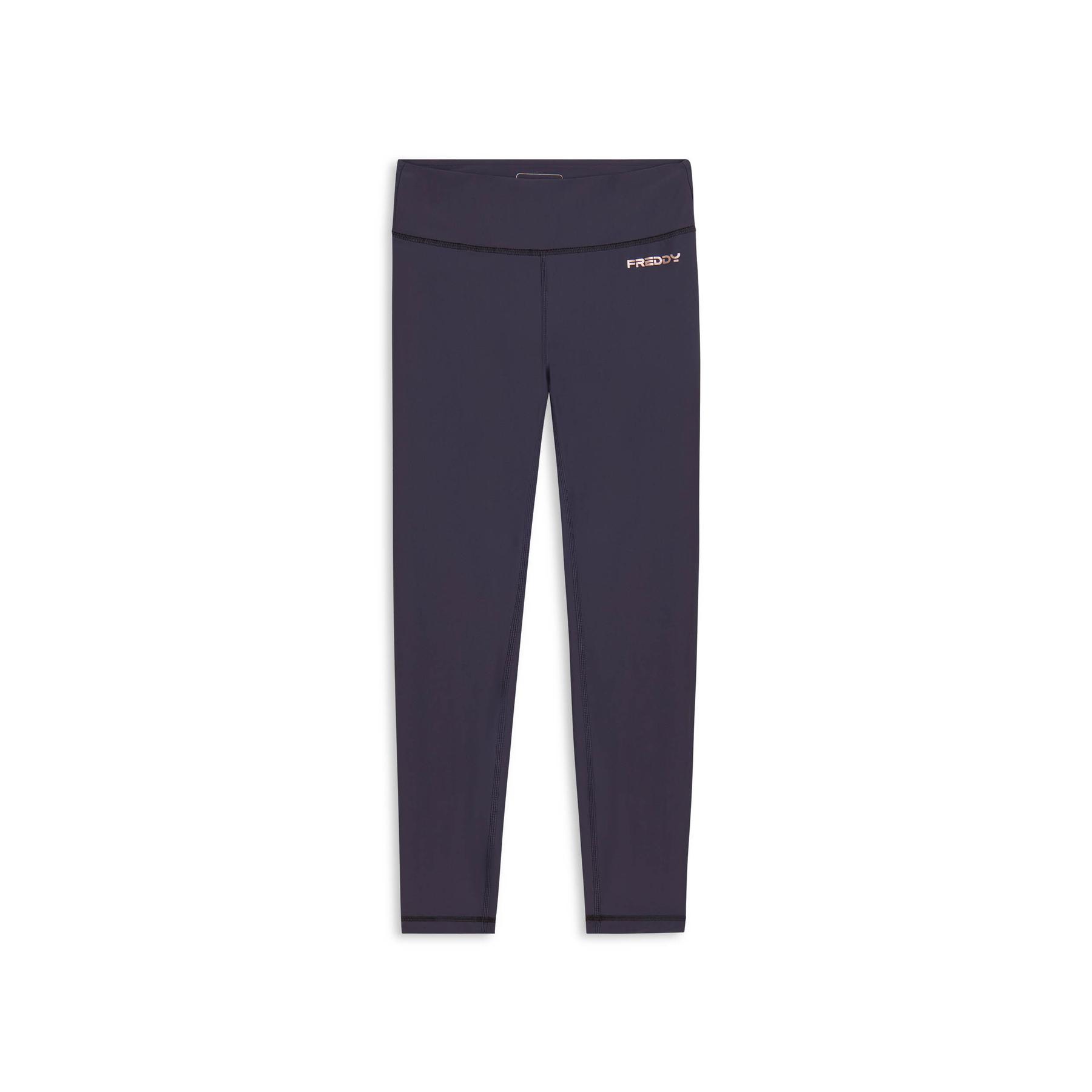 Legging skinny 7/8 vita alta con tasche donna