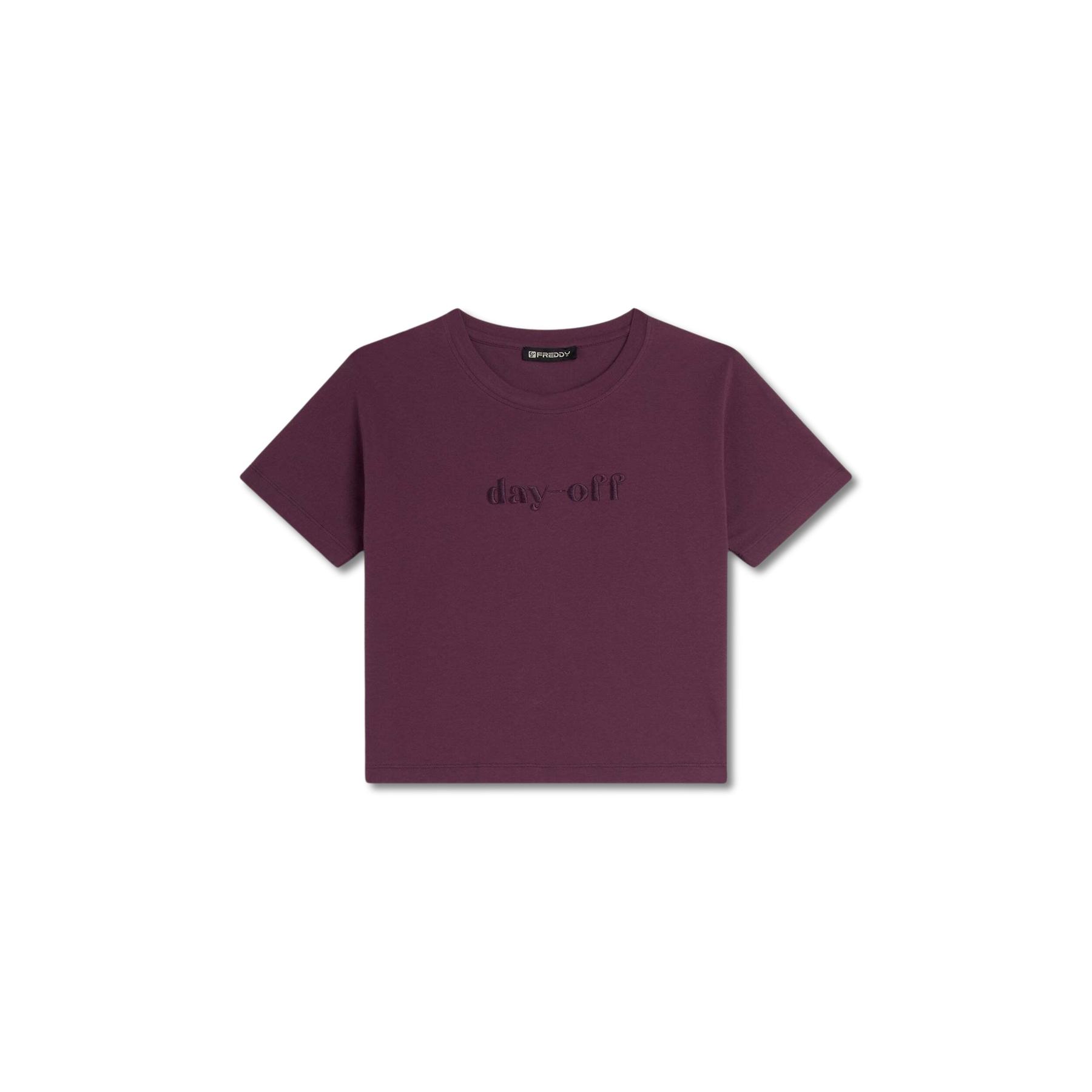 8058278914576 - Kurzes T-Shirt mit Rundhalsausschnitt für Frauen Freddy 8058278914576 - Kurzes T-Shirt mit Rundhalsausschnitt für Frauen Freddy