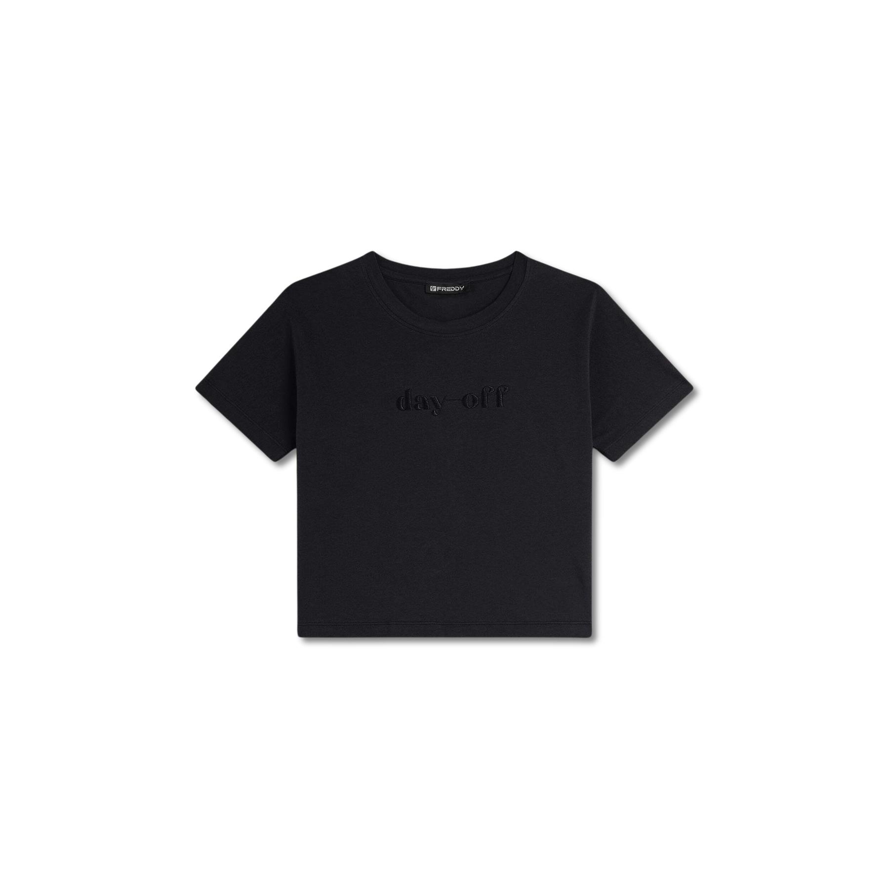 8034170049035 - Kurzes T-Shirt mit Rundhalsausschnitt für Frauen Freddy 8034170049035 - Kurzes T-Shirt mit Rundhalsausschnitt für Frauen Freddy