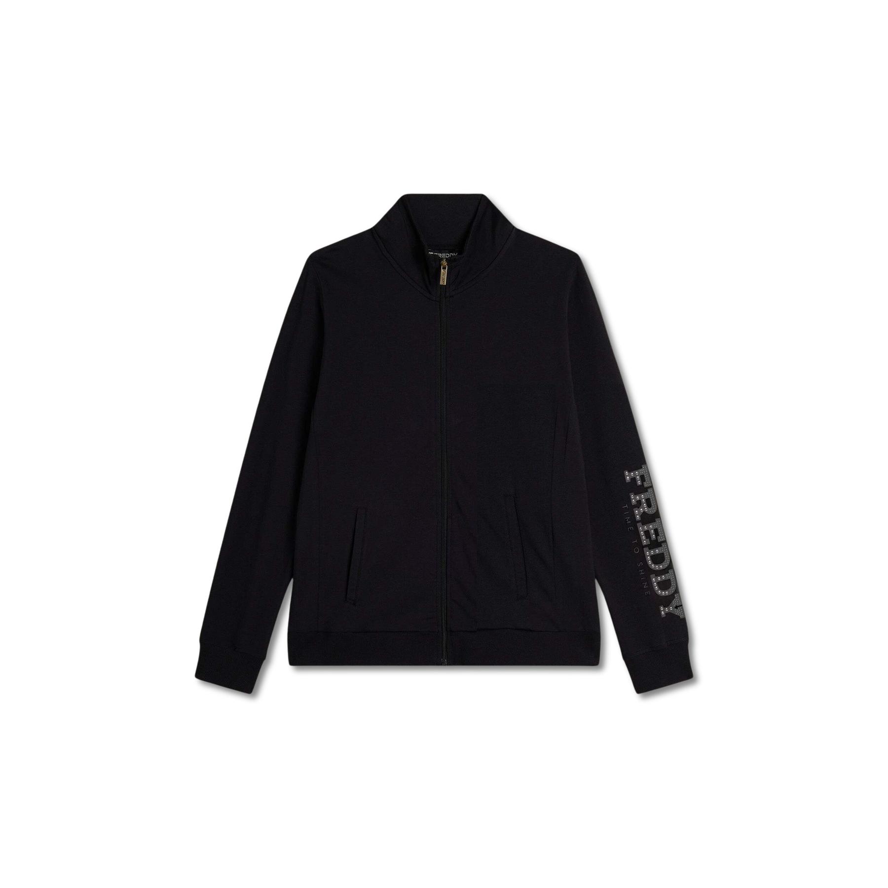 8034170016372 - Rollkragen-Zip-Hoodie mit Logo für Damen Freddy 8034170016372 - Rollkragen-Zip-Hoodie mit Logo für Damen Freddy