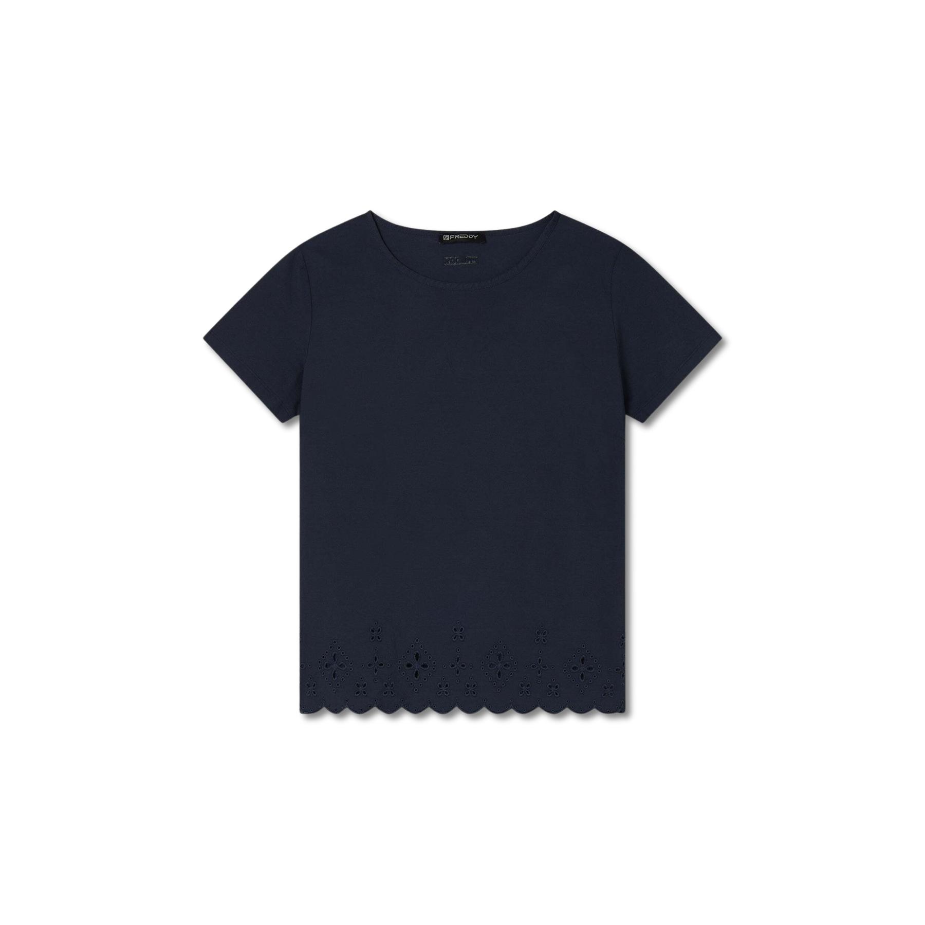 8034170114504 - T-Shirt mit englischer Stickerei für Frauen Freddy