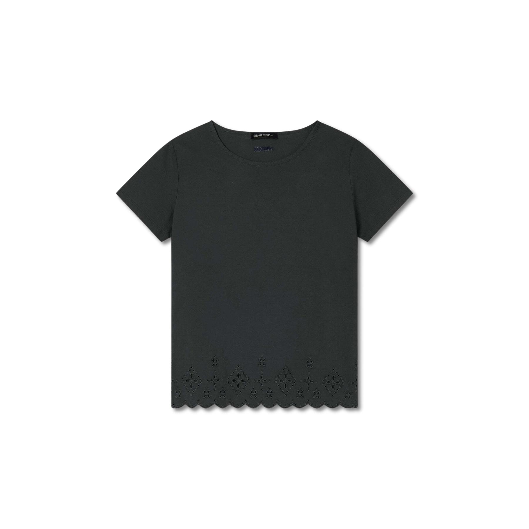 8034170225316 - T-Shirt mit englischer Stickerei für Frauen Freddy 8034170225316 - T-Shirt mit englischer Stickerei für Frauen Freddy