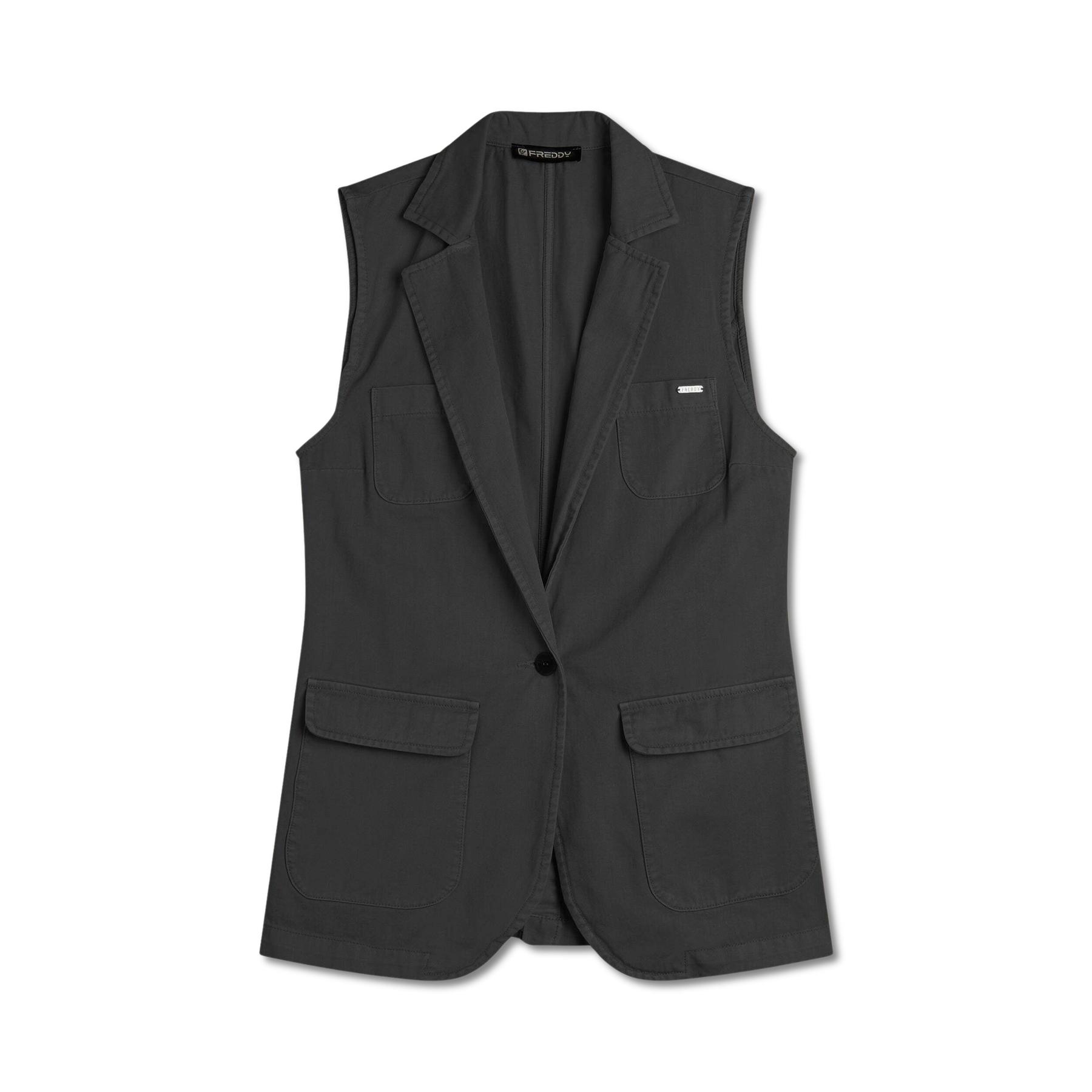 8034170085972 - Damen-Weste aus Gabardine Freddy 8034170085972 - Damen-Weste aus Gabardine Freddy