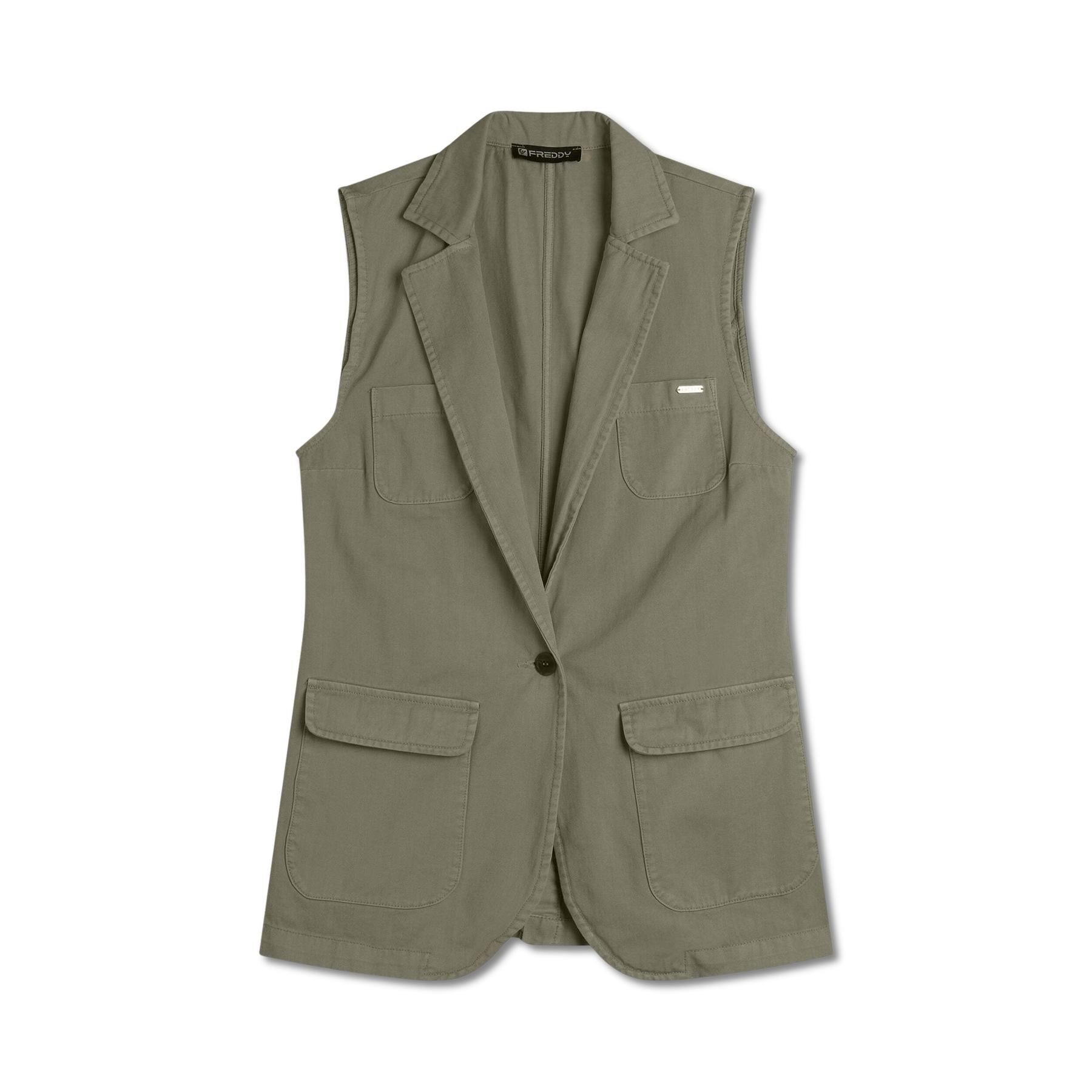 8034170086030 - Damen-Weste aus Gabardine Freddy 8034170086030 - Damen-Weste aus Gabardine Freddy