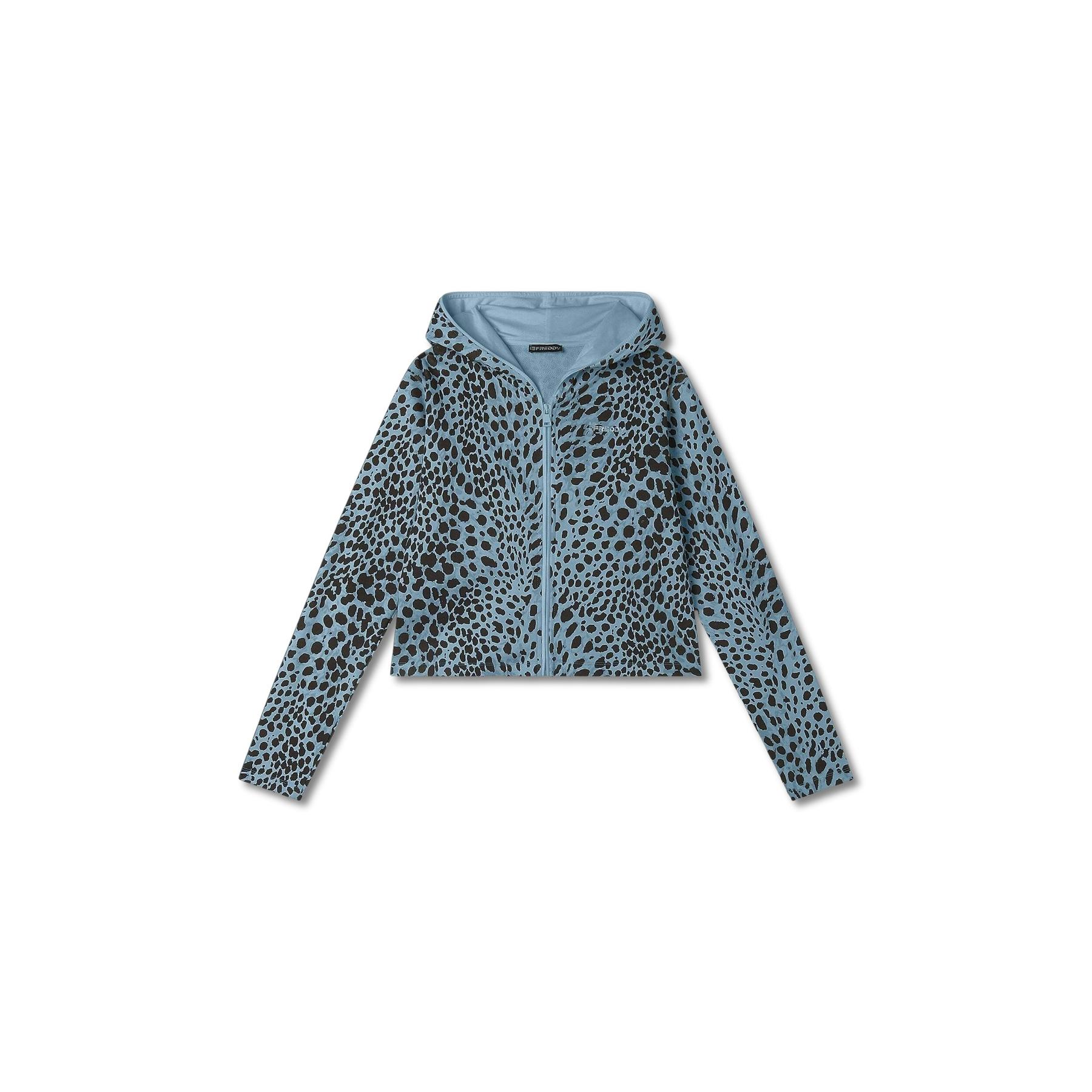 8034170234387 - Damen Kapuzensweatshirt mit durchgehendem Reißverschluss aus French Terry Freddy