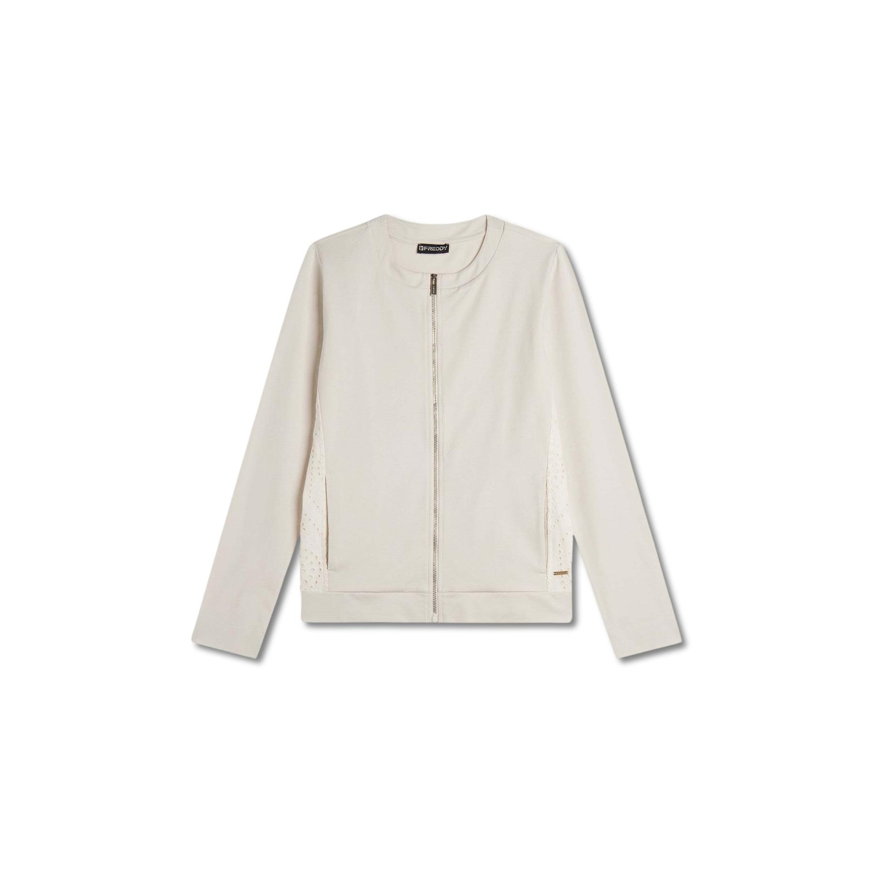 8034170089451 - Frauen Sweatshirt mit Farbstickerei und vollem Reißverschluss Freddy 8034170089451 - Frauen Sweatshirt mit Farbstickerei und vollem Reißverschluss Freddy
