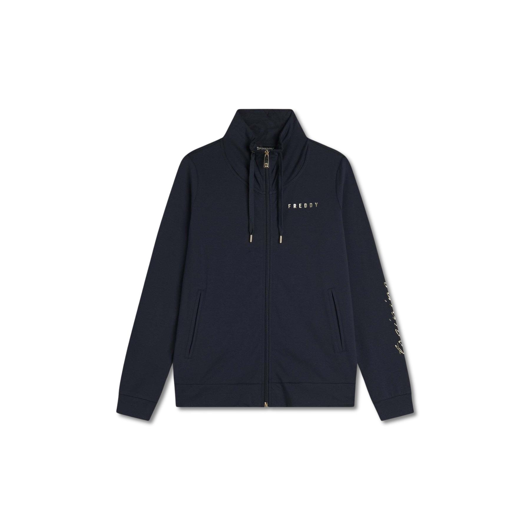 8034170078707 - Damen Sweatshirt mit vollem Reißverschluss und Stehkragen Evolution Pesante