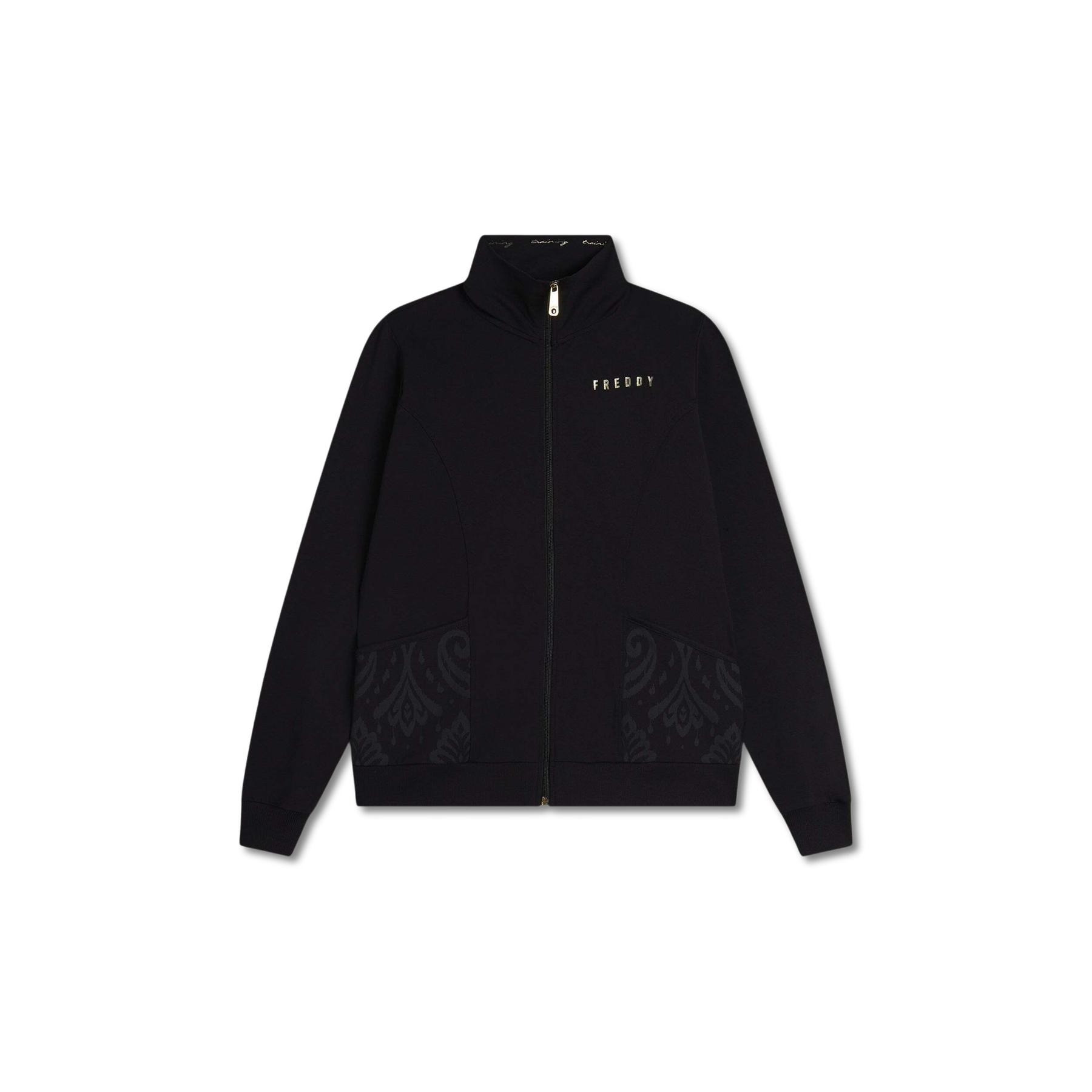 Felpa con zip completa e colletto a roulé donna  Evolution Pesante