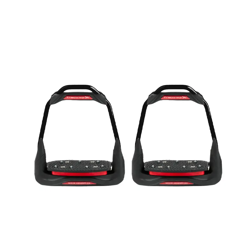 Comparer les prix de Étriers équitation Freejump Air’s Full Black (plancher 10° œil 0°)