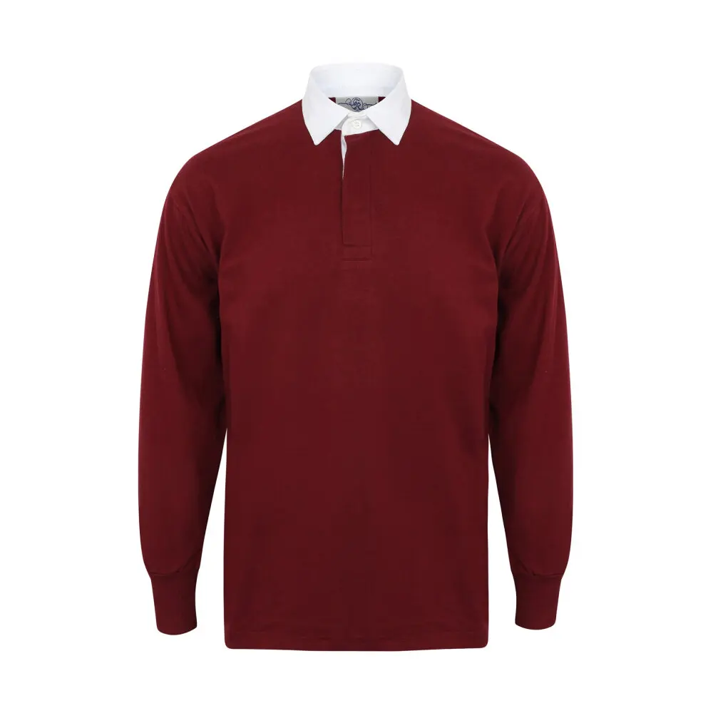 Image of Langärmeliges Polo-Shirt Front Row Plain Rugby