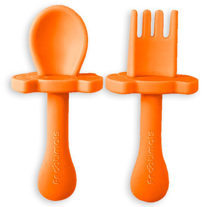 8435507867351 - Baby Besteck Set Löffel und Gabel Farbe Orange