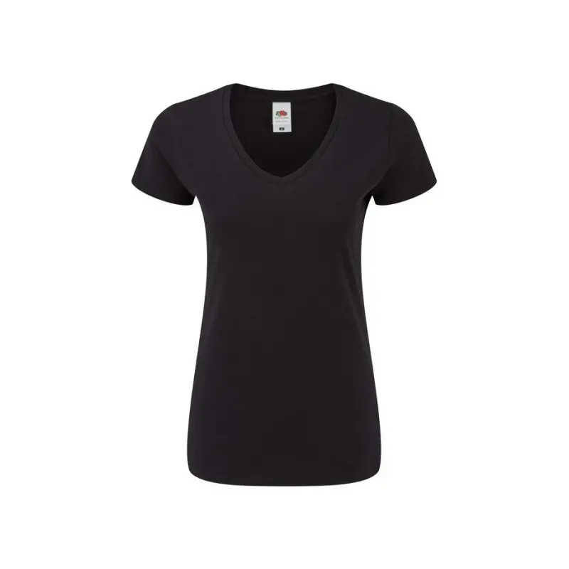 T-shirt da donna con scollo a V Fruit of the Loom Iconic 150