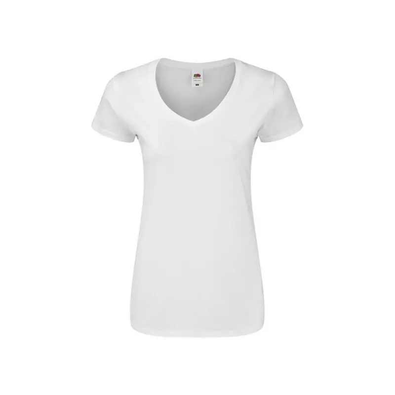 T-shirt da donna con scollo a V Fruit of the Loom Iconic 150
