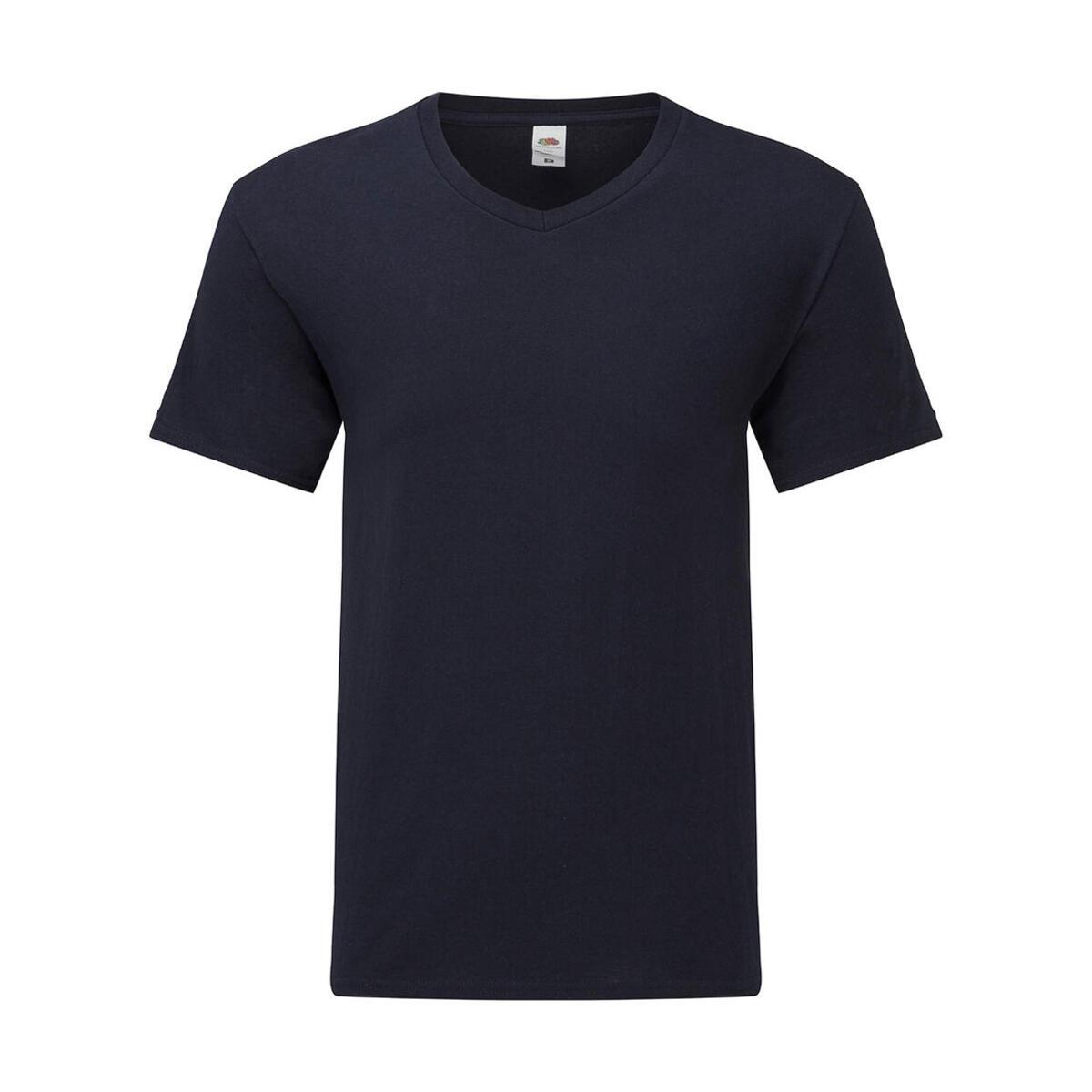 4059106351369 - T-Shirt mit V-Ausschnitt aus Baumwolle Fruit of the Loom Iconic 150