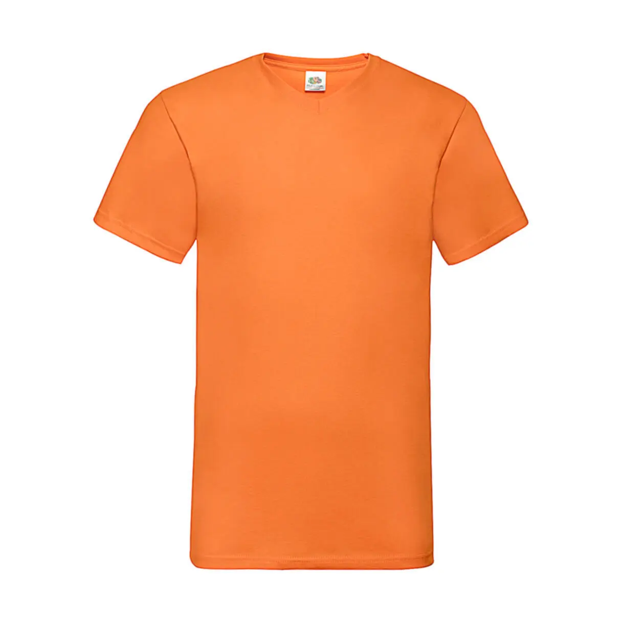 Fruit Of The Loom Unisex Orange V-Neck T-Shirt Valueweight