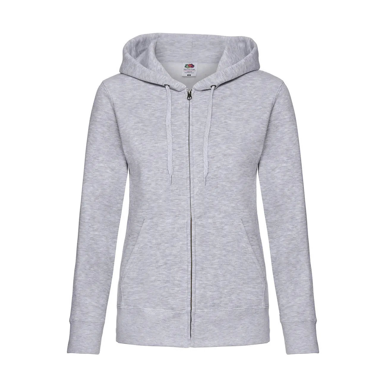 Fruit Of The Loom Women's Gris Hooded Sweatshirt Premium