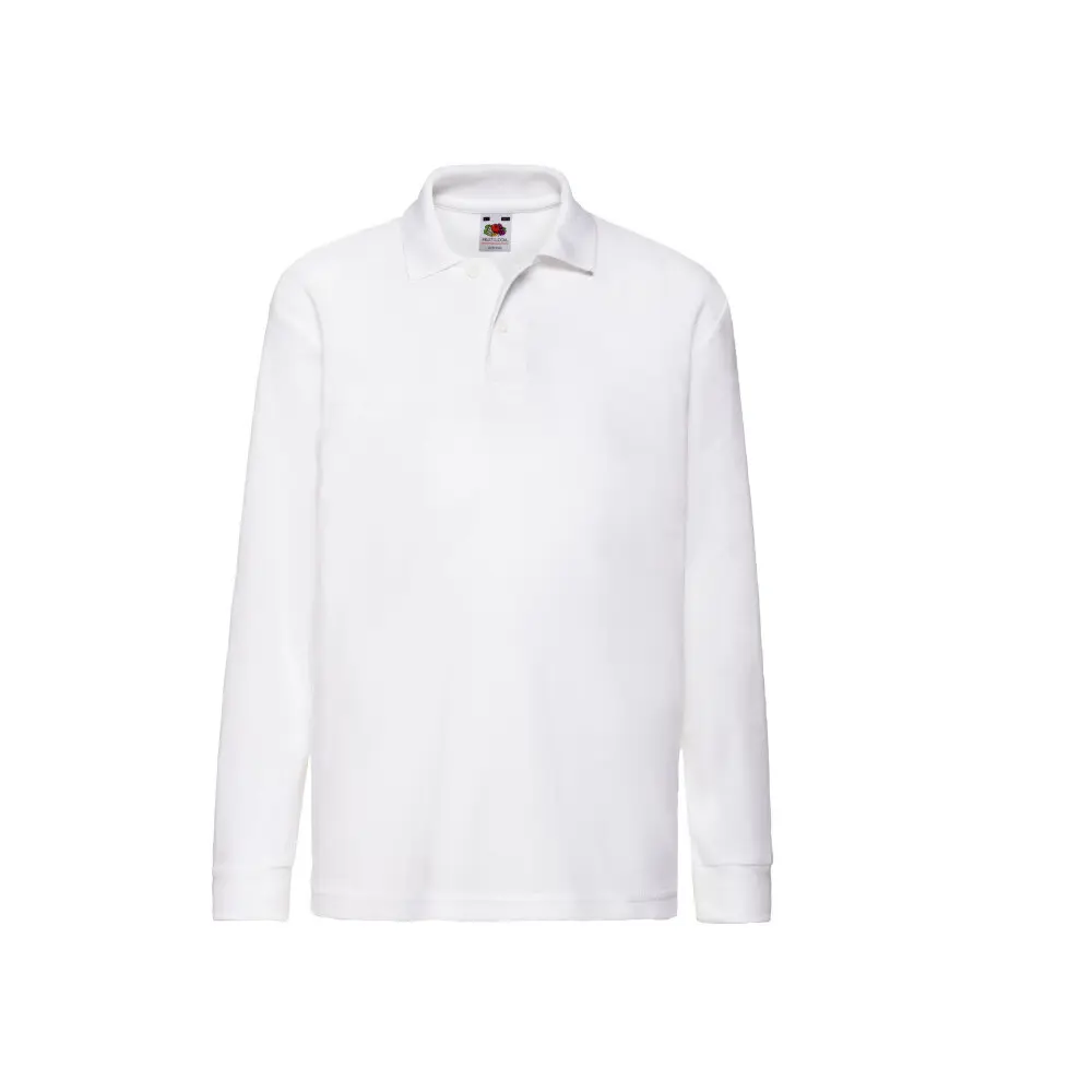 Long sleeve polo for kids Fruit of the Loom 65/35
