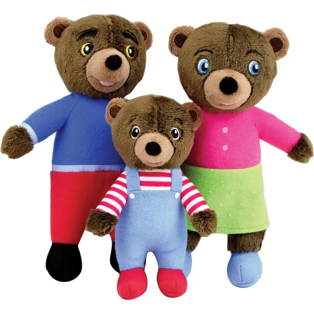 Kuscheltier kleines braunes Bärchen Familienbox Fun House (x3)