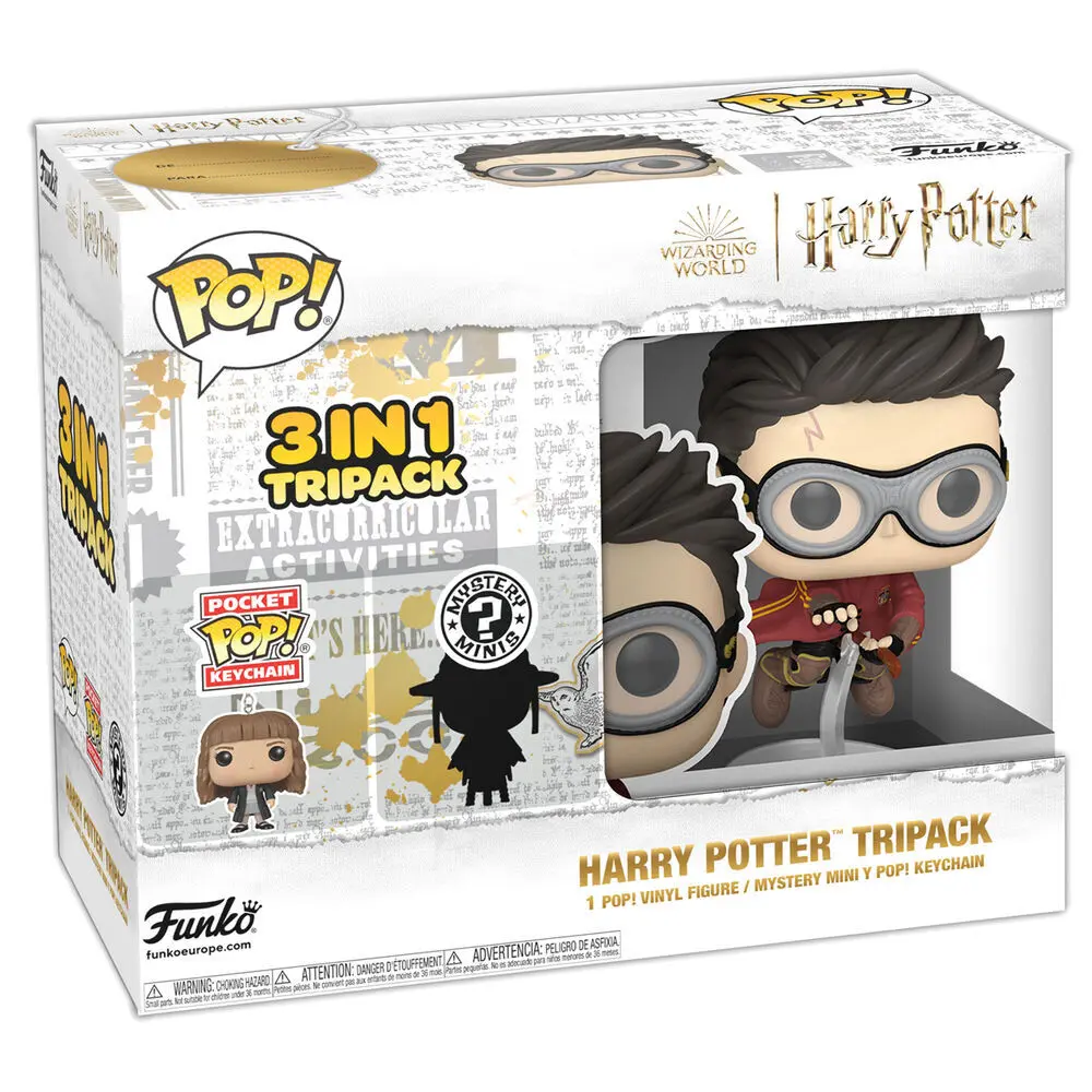 Figurine met sleutelhanger Funko Harry Potter Tripack