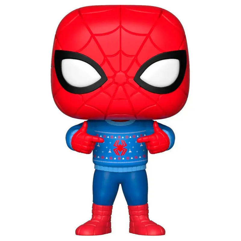 0889698339834 - Figurine Pop Marvel Holiday Spider-Man with Ugly Sweater