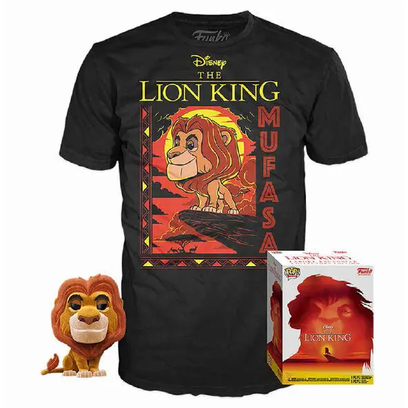 0889698379717 - Mufasa (Flocked) - T-Shirt plus Funko - POP! & Tee Funko Pop! multicolor