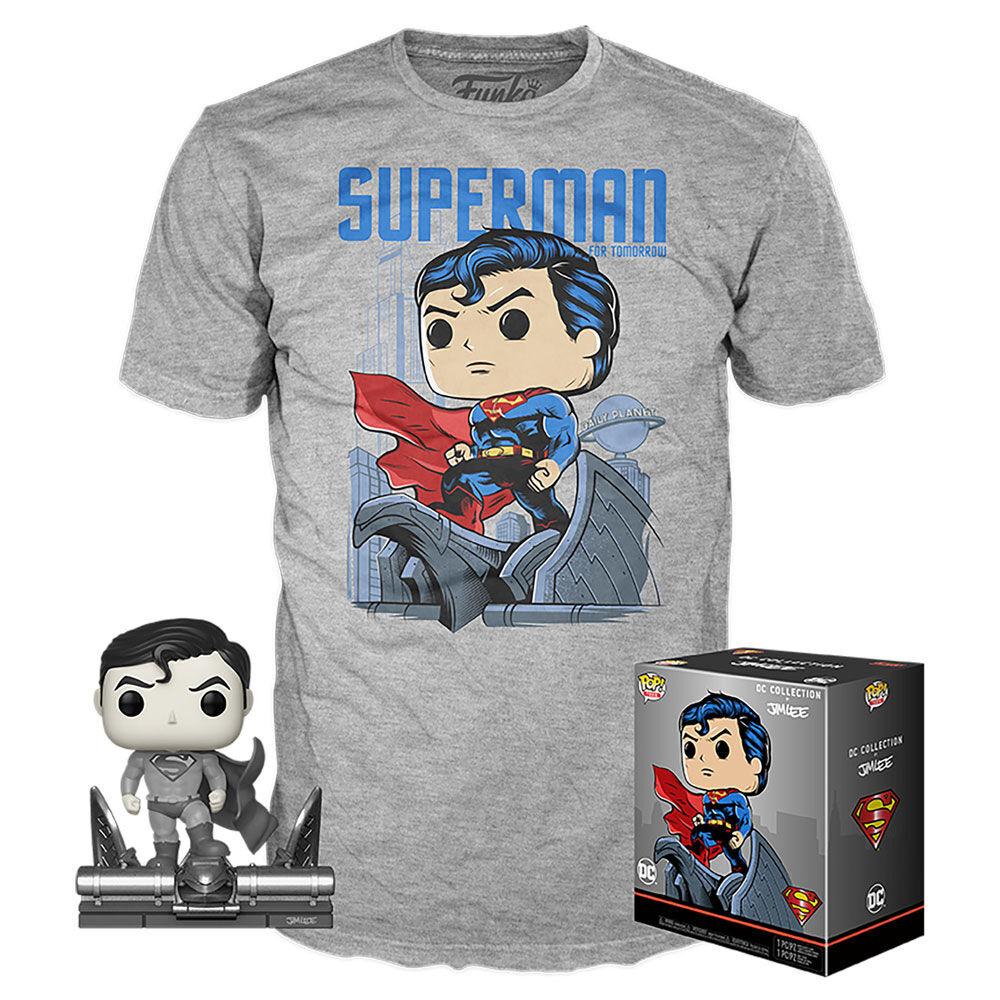 0889698397681 - Figurine POP & T-shirt DC Comics Jim Lee Superman Exclusive