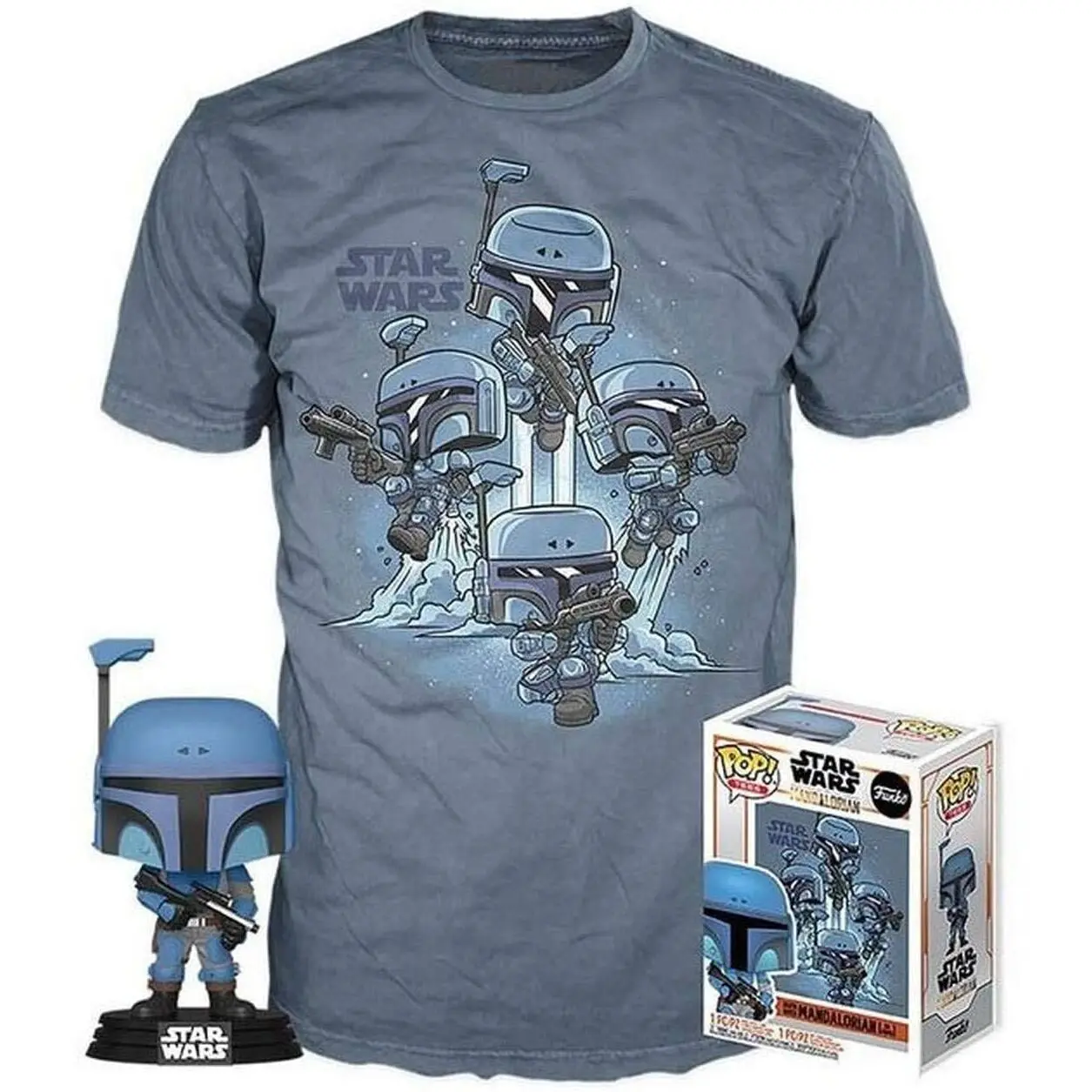 0889698471053 - Figurine POP & T-shirt Star Wars Mandalorian L