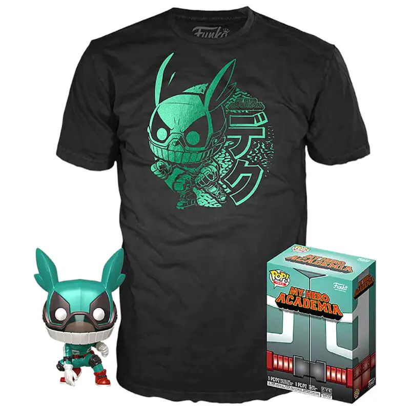 0889698491884 - Figurine POP & T-shirt My Hero Academia Deku with Helmet