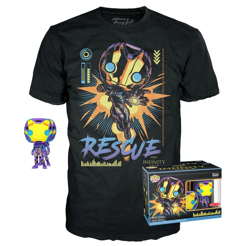 0889698663533 - Figurine POP & T-shirt Marvel Avengers Rescue Exclusive