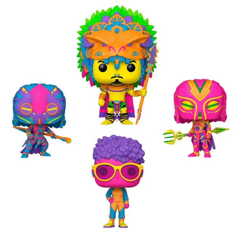 0889698691482 - Figurine Pop Marvel Black Panther Wakanda Forever Exclusive (x4)