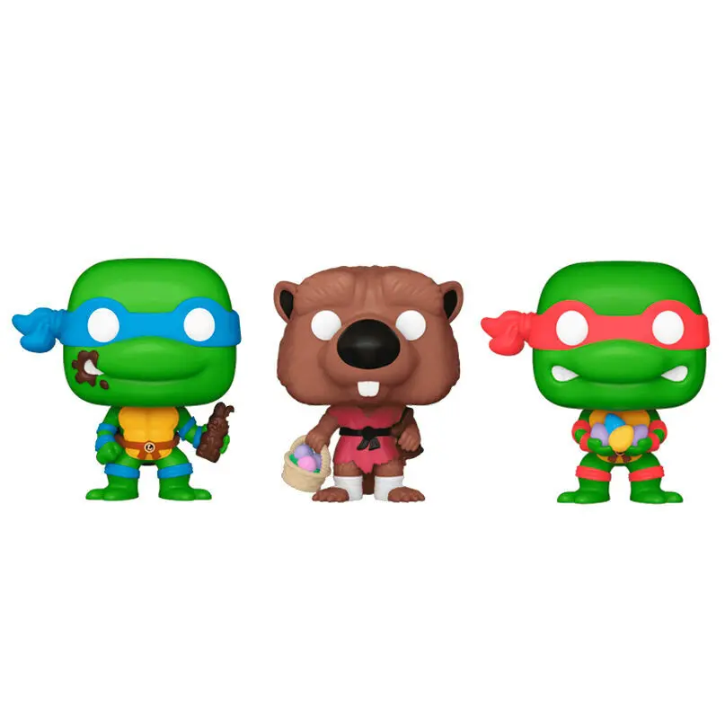 0889698764421 - Figurine Carrot Pocket POP blister Ninja Turtles Splinter Leonardo Raphael (x3)