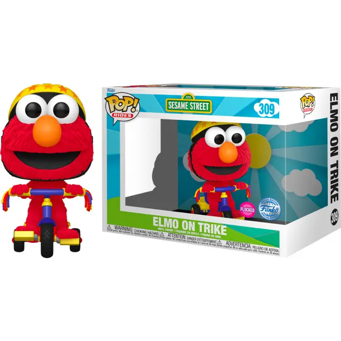 0889698767811 - Figurine Pop Rider Sesame Street Elmo on Trike Exclusive