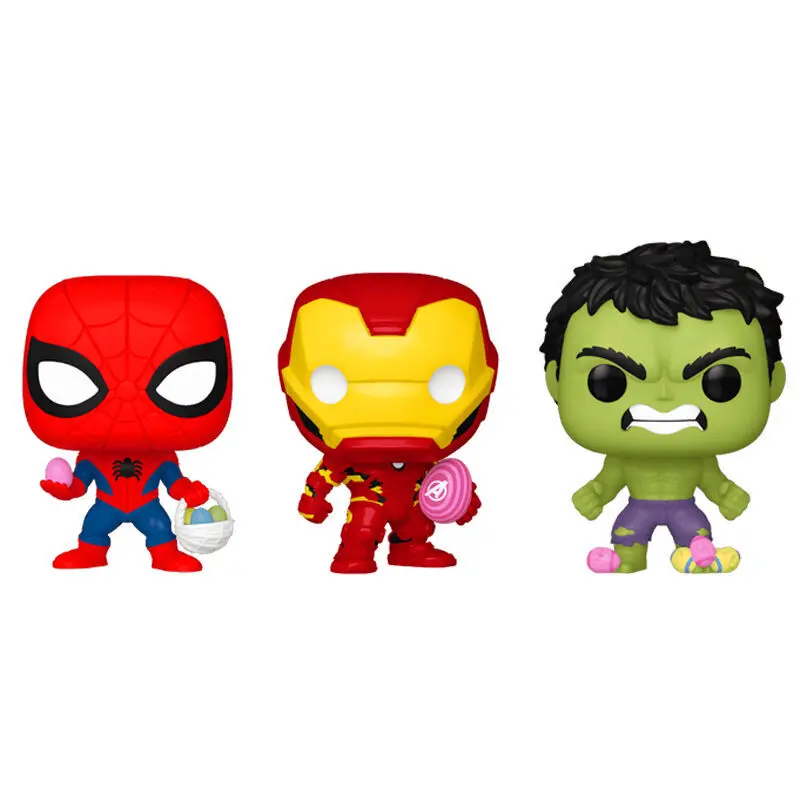 0889698771689 - Figurine Carrot Pocket POP blister Marvel Spiderman Hulk Iron Man (x3)