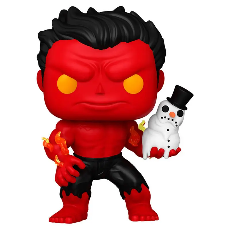 0889698800341 - Figurine Pop Marvel Red Hulk with Snowman