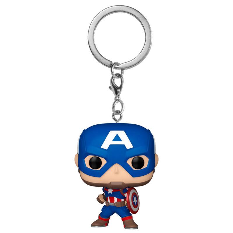 0889698824927 - Schlüsselanhänger Pop ! Marvel Captain America Classics