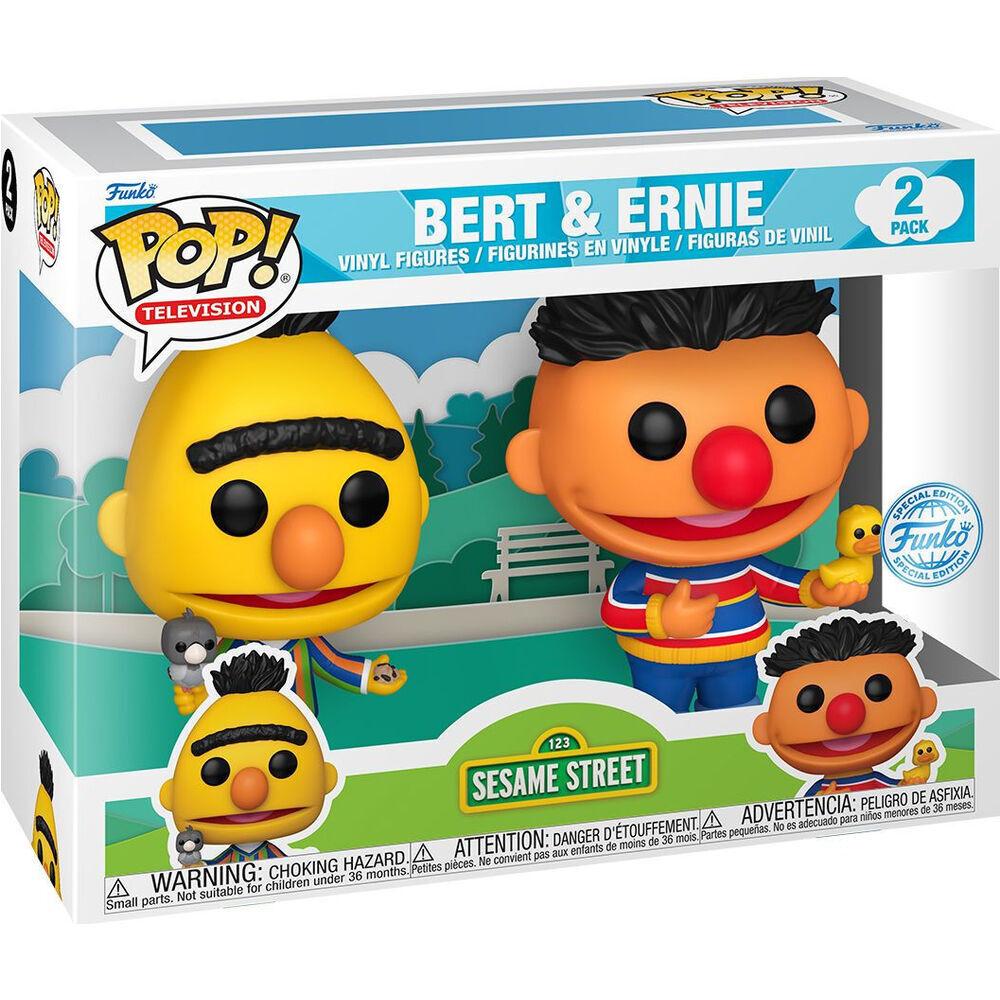 0889698828703 - - Pop! Sesame Street - Bert & Ernie 2-Pack 10cm - Figur
