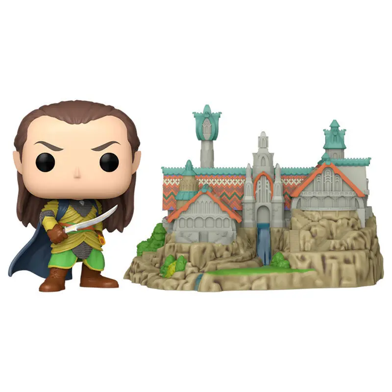 0889698837873 - Elrond with Rivendelll (Pop! Town) Vinyl Figur 1747 Funko Pop! multicolor